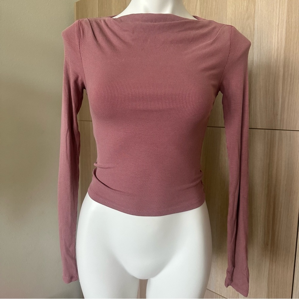 Wild Fable Women's Long Sleeve Ribbed Boatneck Top Size XXS